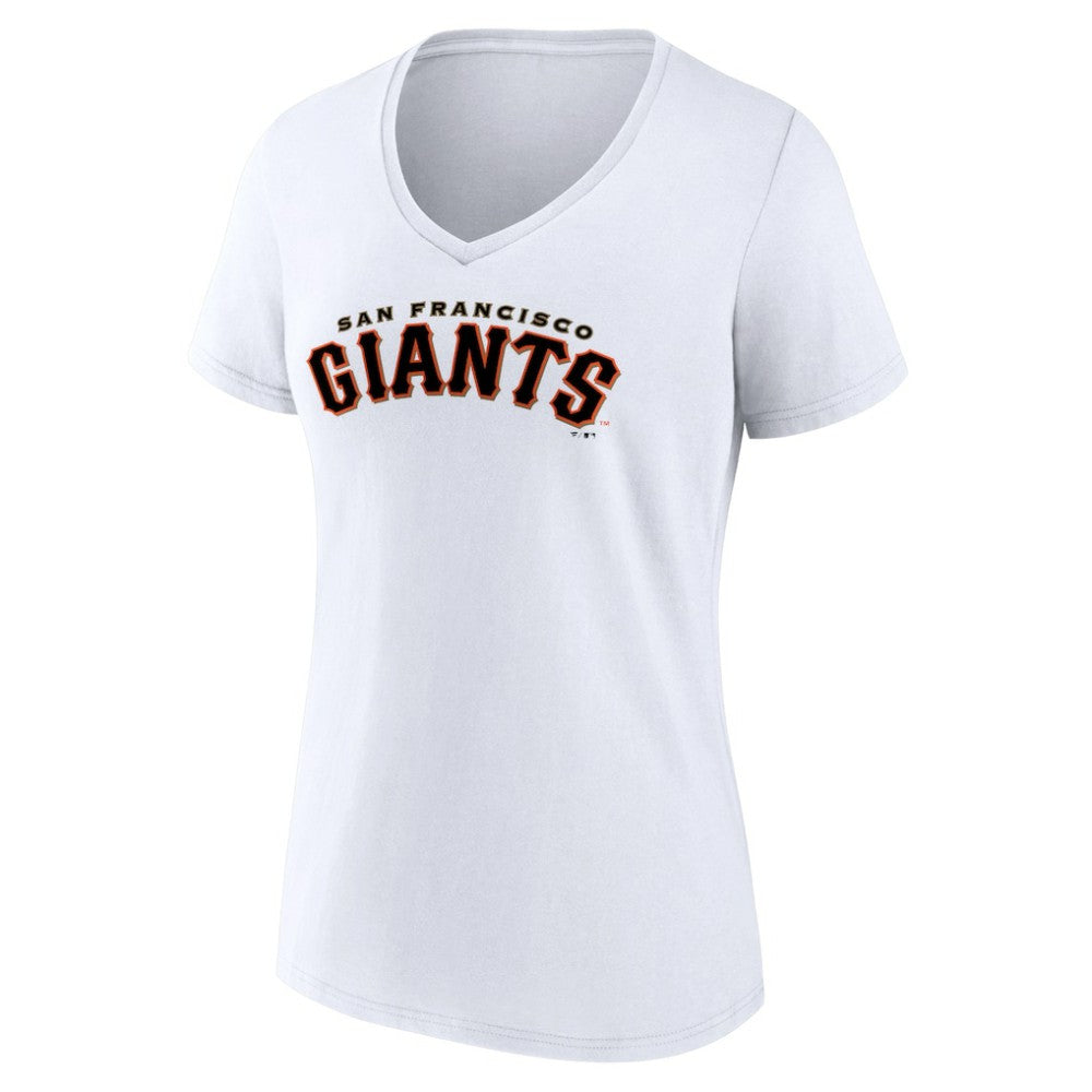 San Francisco Giants Women's Giants Alternate Club Lettering V-Neck T-Shirt - White T-shirts