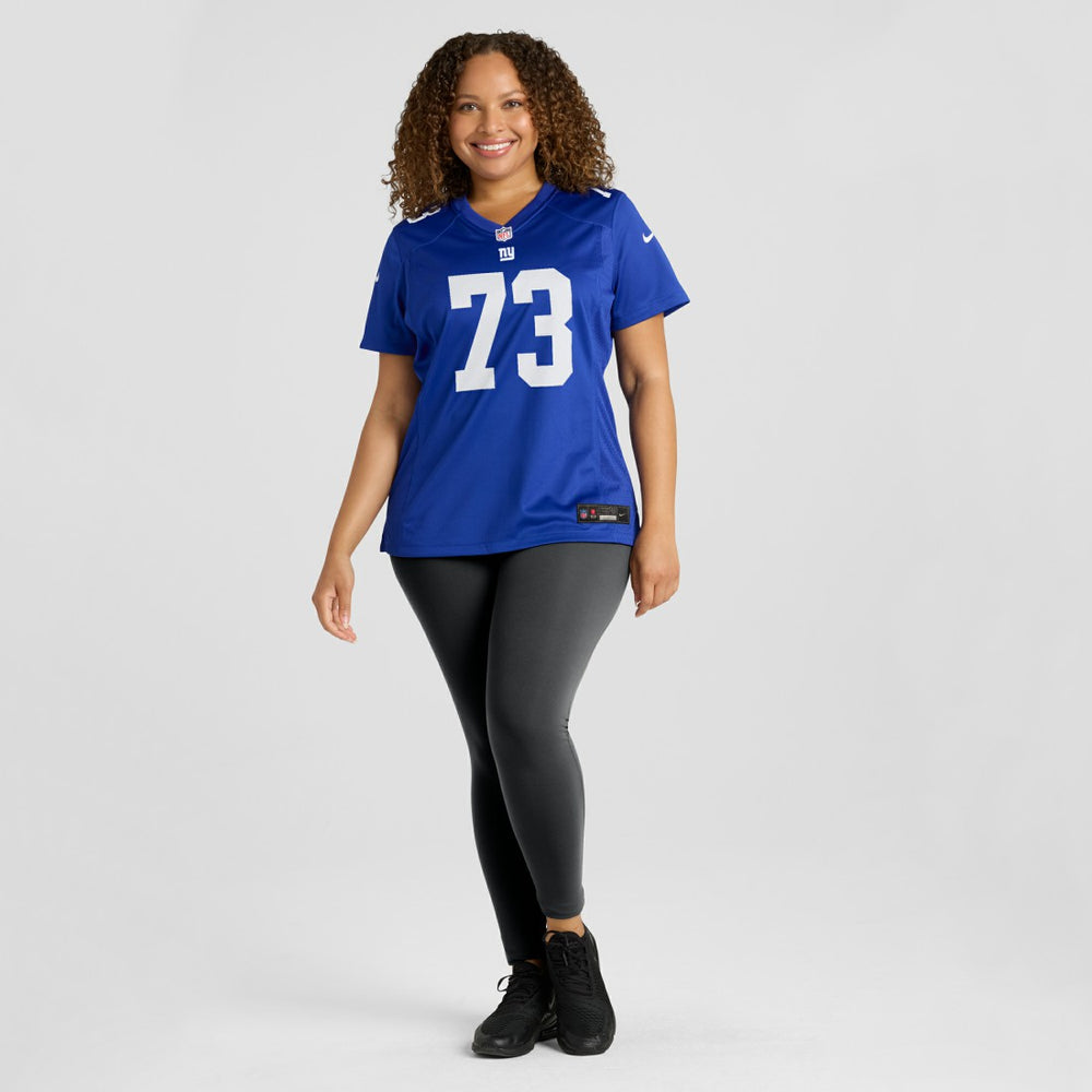 Evan Neal New York Giants Women's Game Player Jersey - Royal Jerseys