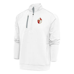 San Francisco 49ers Antigua Team Logo Throwback Generation Quarter-Zip Pullover Top - White Pullover