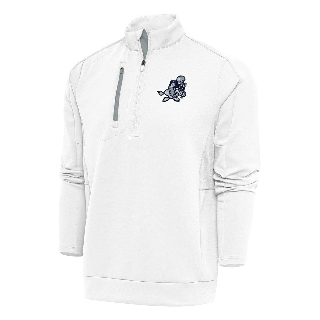 Dallas Cowboys Antigua Team Logo Throwback Generation Quarter-Zip Pullover Top - White Pullover
