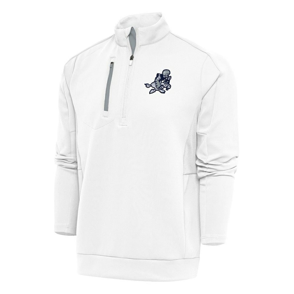 Dallas Cowboys Antigua Team Logo Throwback Generation Quarter-Zip Pullover Top - White Pullover