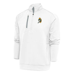 Green Bay Packers Antigua Team Logo Throwback Generation Quarter-Zip Pullover Top - White Pullover