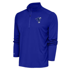 Indianapolis Colts Antigua Team Logo Throwback Tribute Quarter-Zip Pullover Top - Royal Pullover