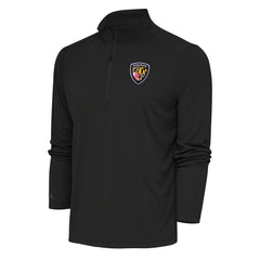 Baltimore Ravens Antigua Team Logo Throwback Tribute Quarter-Zip Pullover Top - Charcoal Pullover