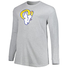 Los Angeles Rams Big & Tall Waffle-Knit Thermal Long Sleeve T-Shirt - Heather Gray T-shirts