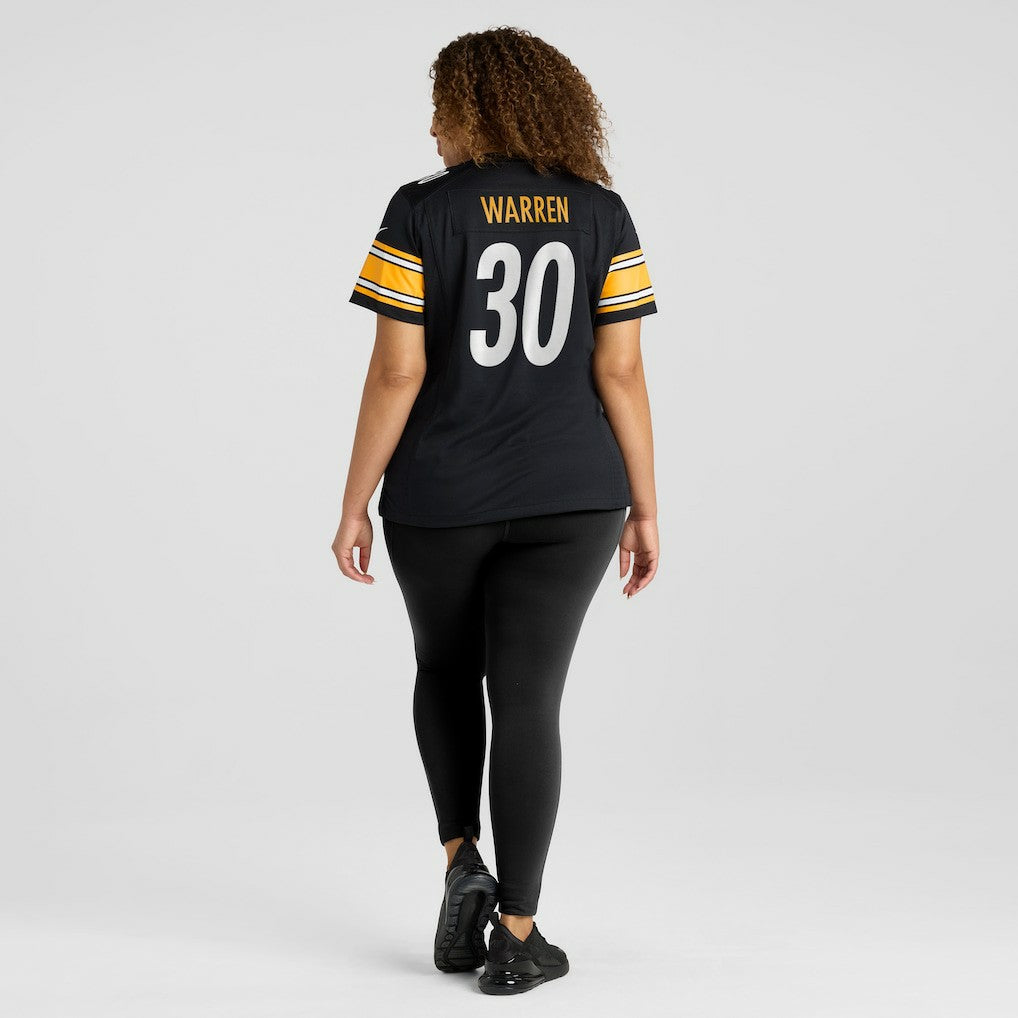 Jaylen Warren Pittsburgh Steelers Women's Game Player Jersey - Black Jerseys
