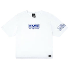 Los Angeles Rams LEGENDS Women's Aviation Crop T-Shirt - White T-shirts