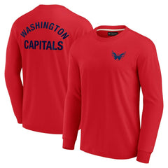 Washington Capitals Fanatics Unisex Elements Super Soft Long Sleeve T-Shirt - Red | US 5120873