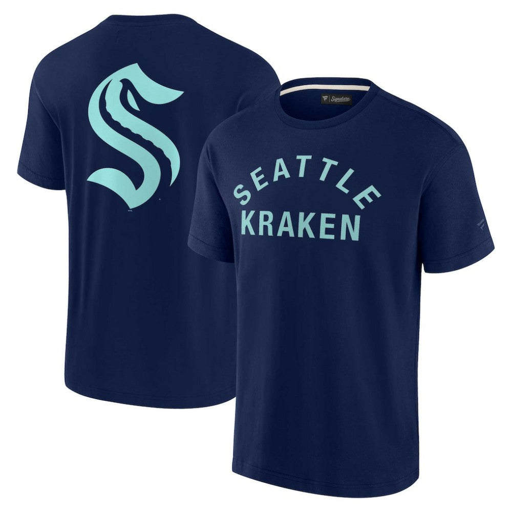 Seattle Kraken Fanatics Unisex Elements Super Soft Short Sleeve T-Shirt - Navy | US 5120880
