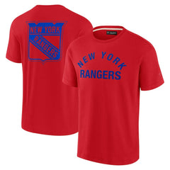 New York Rangers Fanatics Unisex Elements Super Soft Short Sleeve T-Shirt - Red | US 5120886