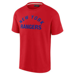 New York Rangers Fanatics Unisex Elements Super Soft Short Sleeve T-Shirt - Red | US 5120886
