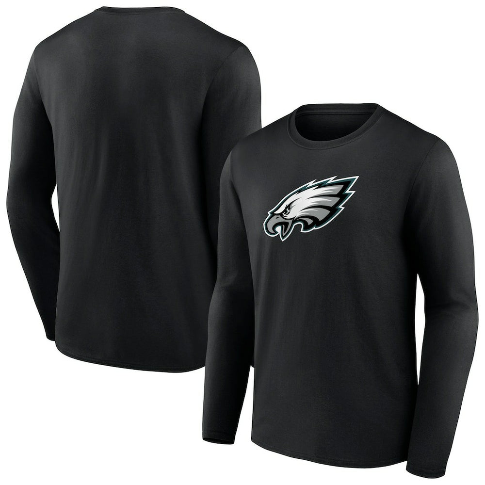 Philadelphia Eagles Primary Team Logo Long Sleeve T-Shirt - Black T-shirts