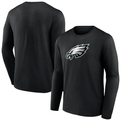 Philadelphia Eagles Primary Team Logo Long Sleeve T-Shirt - Black T-shirts