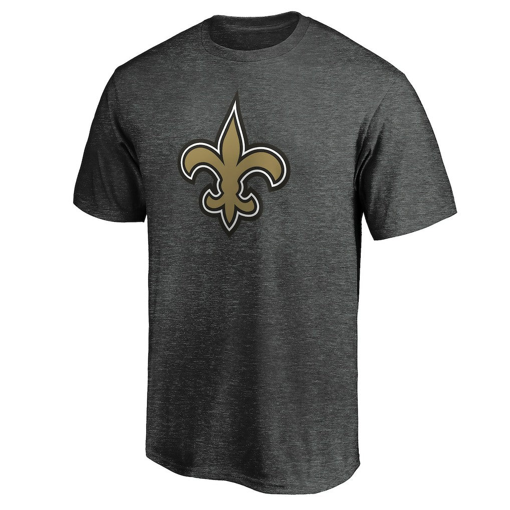 New Orleans Saints Primary Logo T-Shirt - Heather Charcoal T-shirts