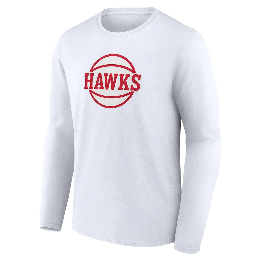 Atlanta Hawks Alternate Logo Long Sleeve T-Shirt White