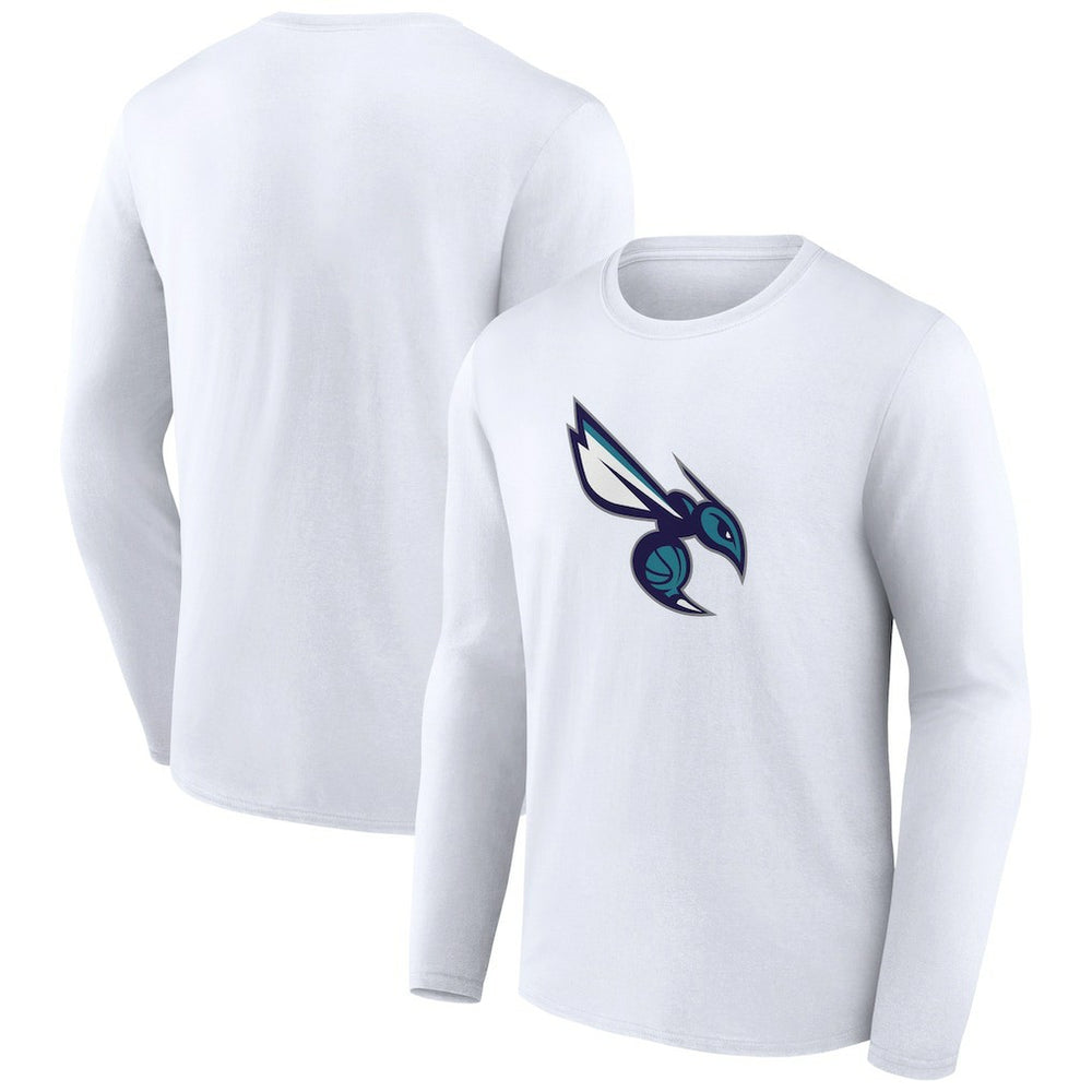 Charlotte Hornets Alternate Logo Long Sleeve T-Shirt White