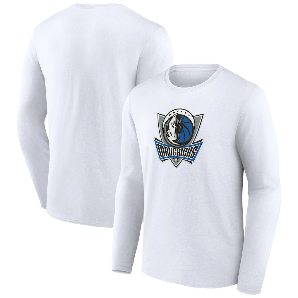 Dallas Mavericks Alternate Logo Long Sleeve T-Shirt White outlet