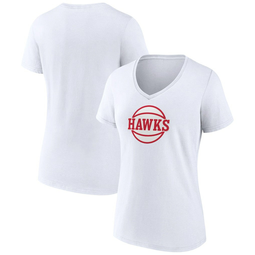 Atlanta Hawks Women's Alternate Logo V-Neck T-Shirt White outlet