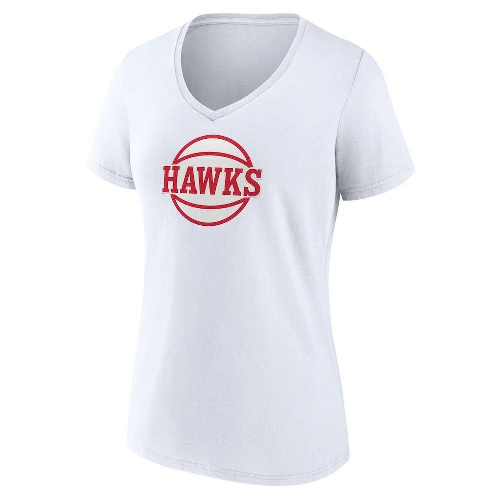 Atlanta Hawks Women's Alternate Logo V-Neck T-Shirt White outlet