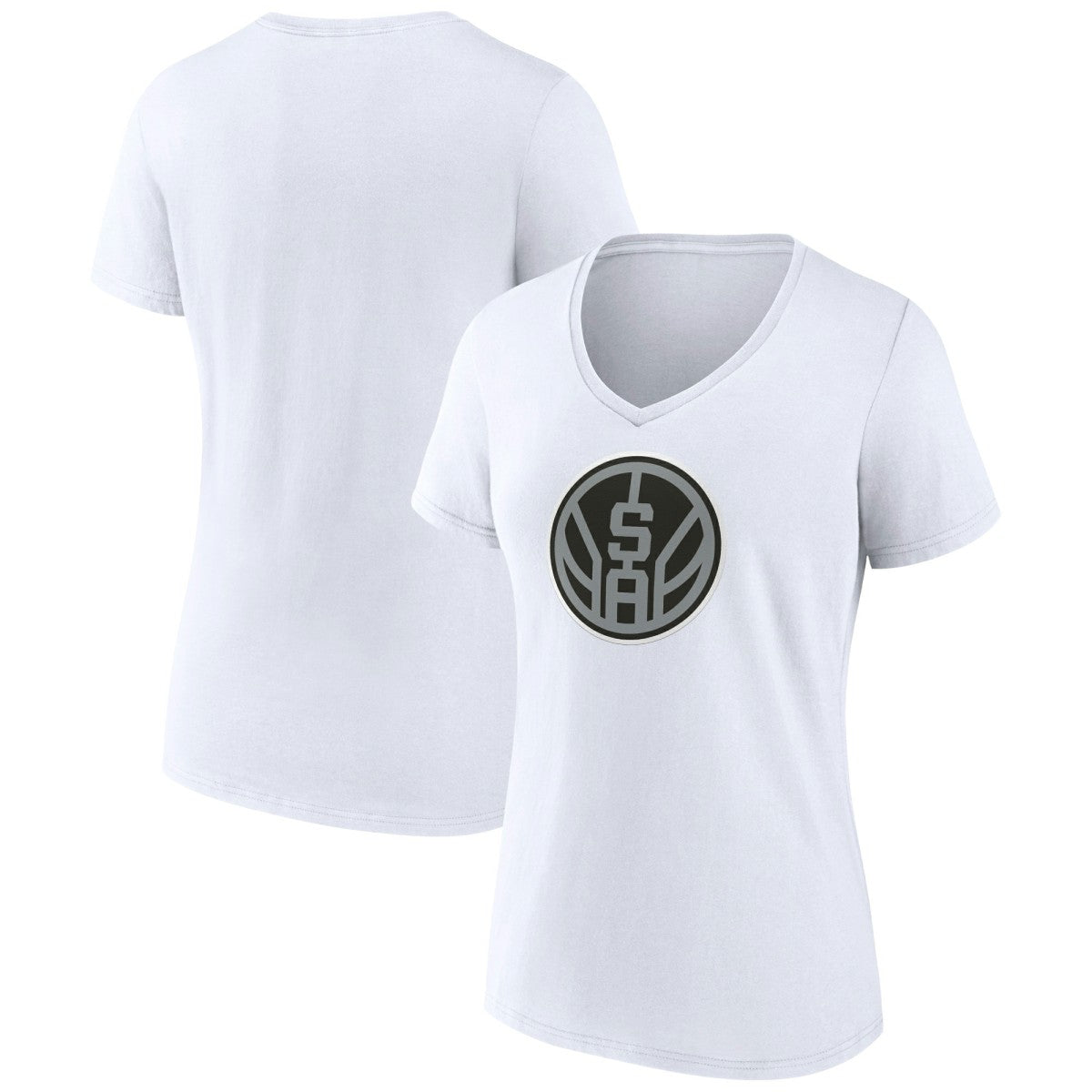 San Antonio Spurs Women's Alternate Logo V-Neck T-Shirt White