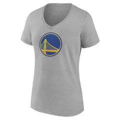 Golden State Warriors Women's Alternate Logo V-Neck T-Shirt Heather Gray outlet