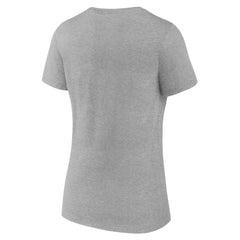 Toronto Raptors Women's Alternate Logo V-Neck T-Shirt Heather Gray
