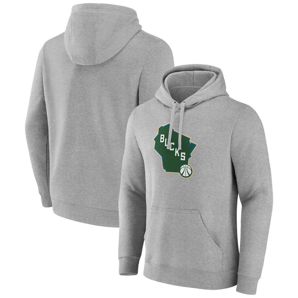 Milwaukee Bucks Alternate Logo Pullover Hoodie Gray