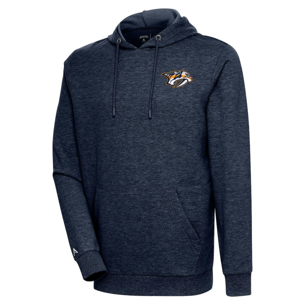 Nashville Predators Antigua Action Chenille Pullover Hoodie - Heather Navy | US 5125825