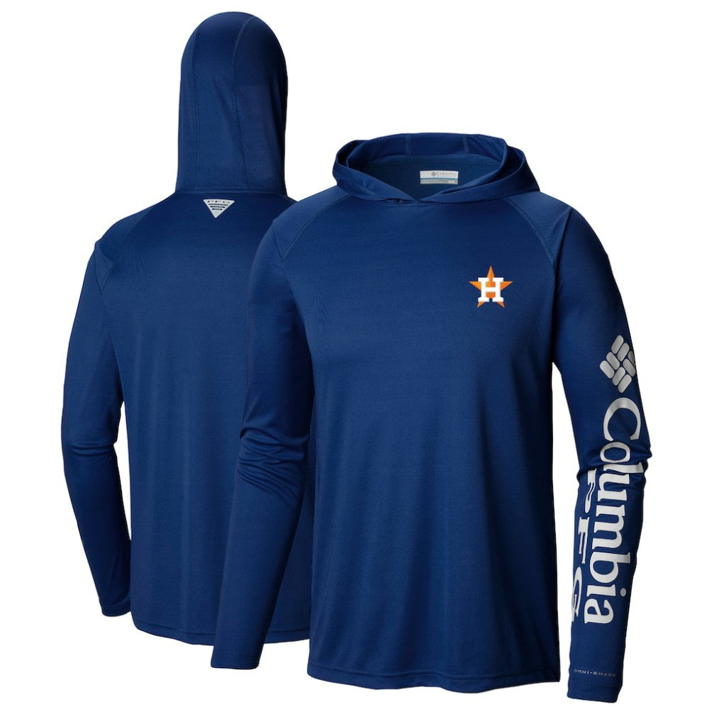 Houston Astros Columbia Terminal Tackle Long Sleeve Hoodie T-Shirt - Navy Hoodies