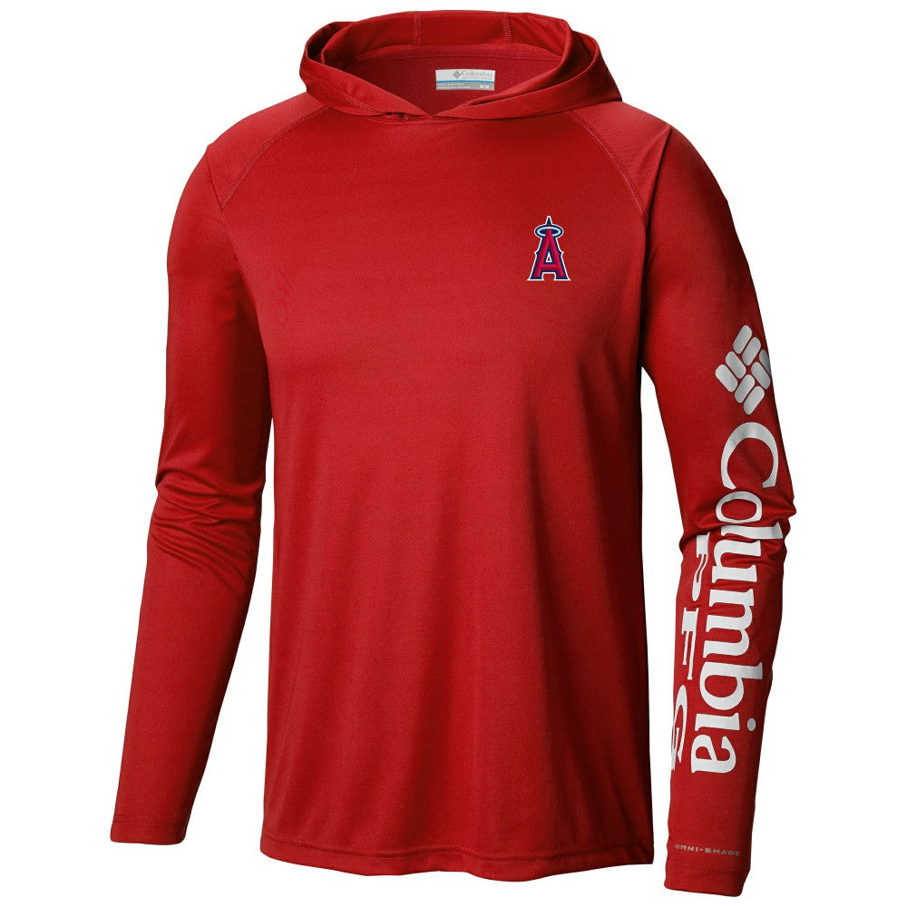 Los Angeles Angels Columbia Terminal Tackle Long Sleeve Hoodie T-Shirt - Red Hoodies