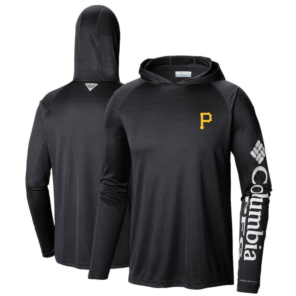 Pittsburgh Pirates Columbia Terminal Tackle Long Sleeve Hoodie T-Shirt - Black Hoodies