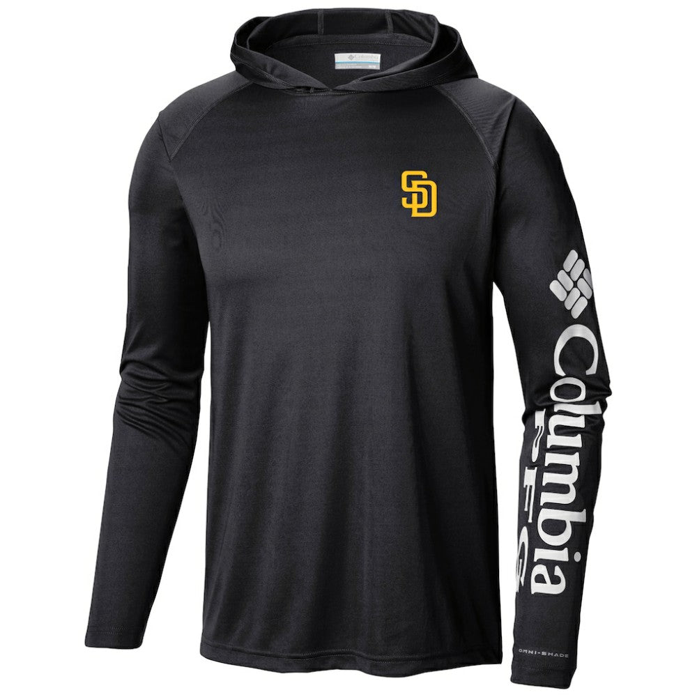 San Diego Padres Columbia Terminal Tackle Long Sleeve Hoodie T-Shirt - Black Hoodies