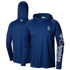 Seattle Mariners Columbia Terminal Tackle Long Sleeve Hoodie T-Shirt - Navy Hoodies