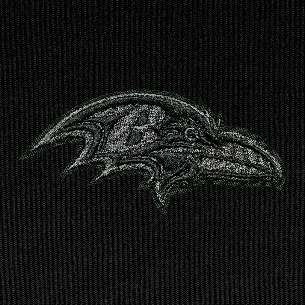 Baltimore Ravens Antigua Tonal Logo Generation Quarter-Zip Pullover Top - Black Pullover