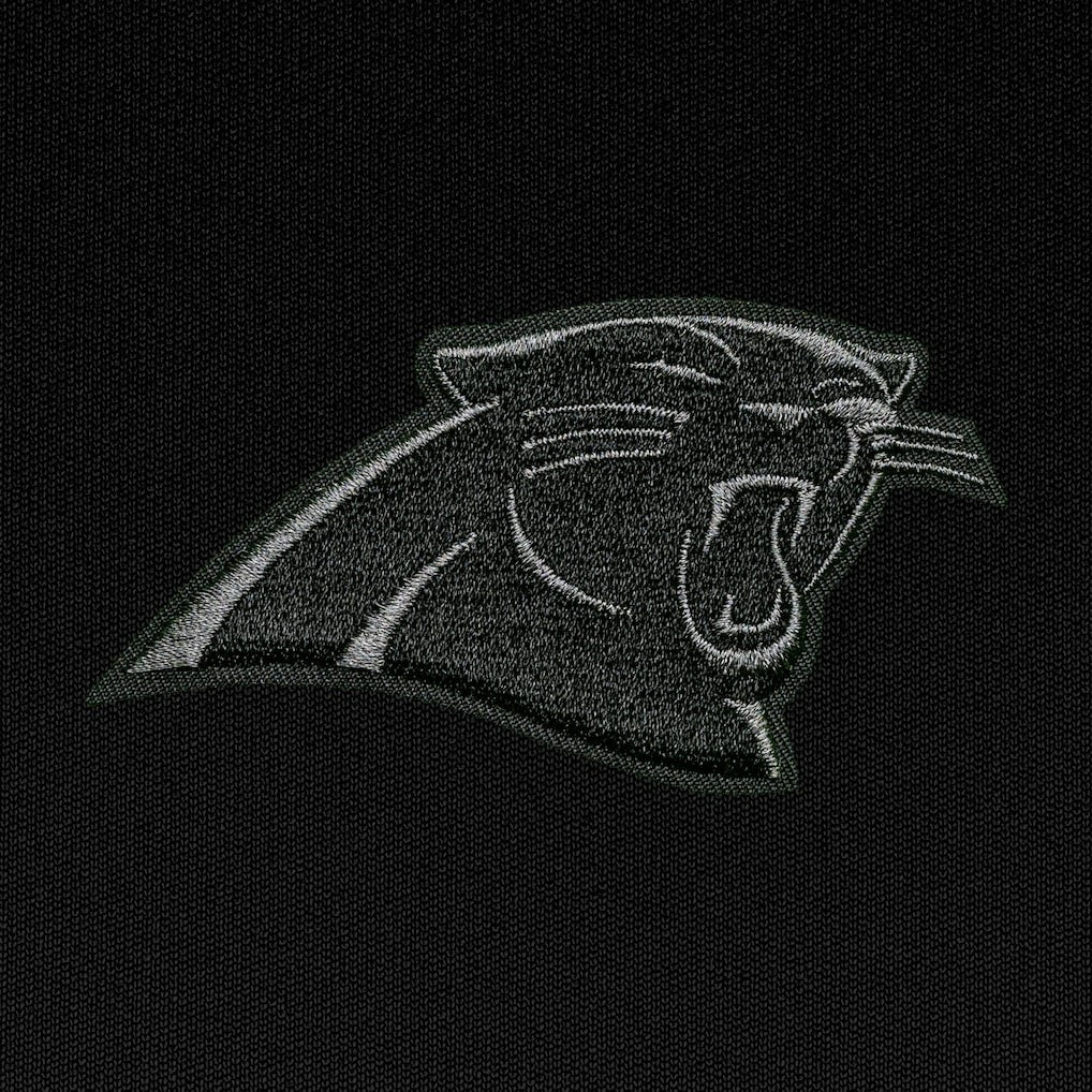 Carolina Panthers Antigua Tonal Logo Generation Quarter-Zip Pullover Top - Black Pullover