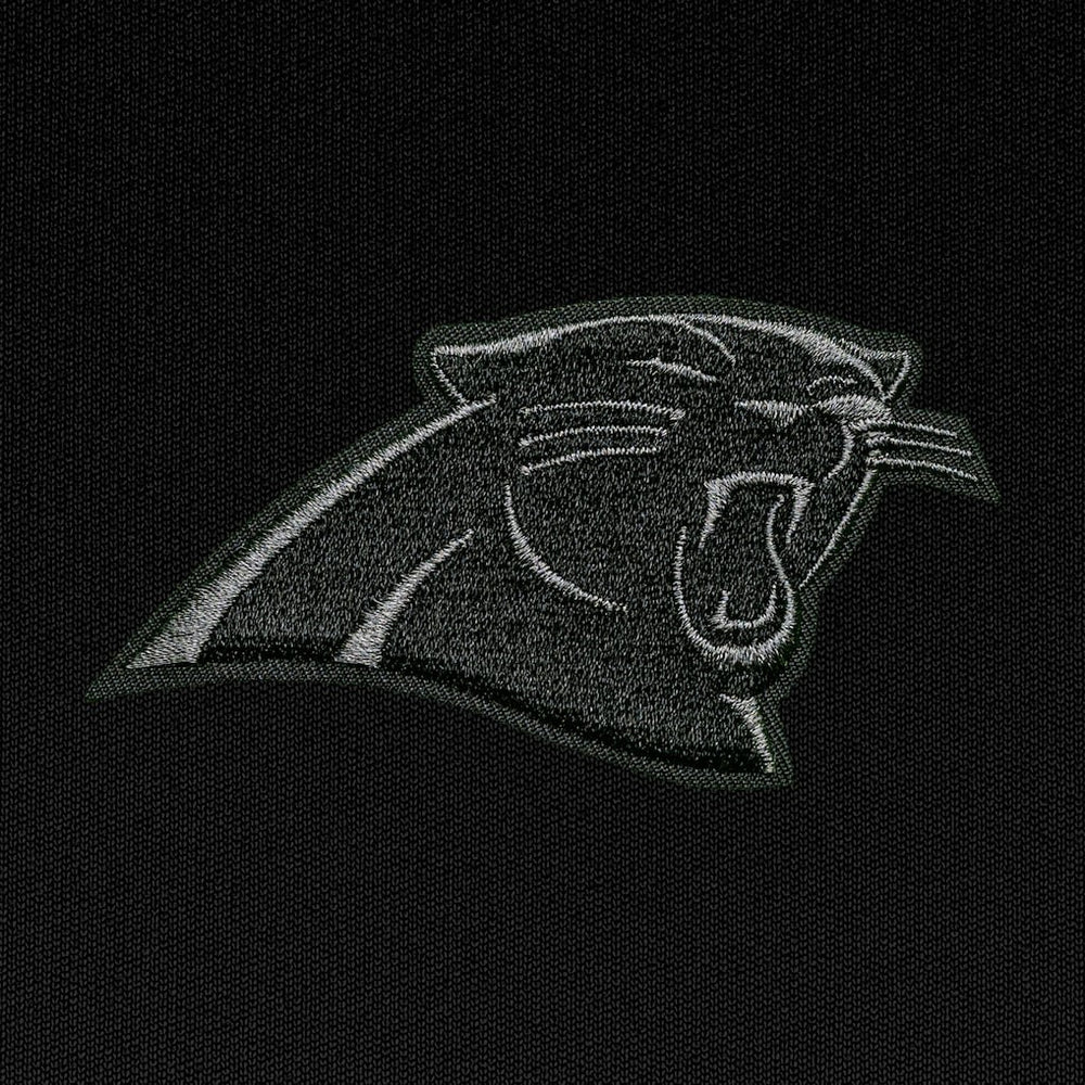 Carolina Panthers Antigua Tonal Logo Generation Quarter-Zip Pullover Top - Black Pullover