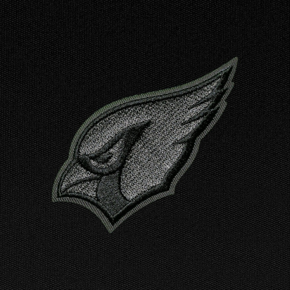 Arizona Cardinals Antigua Tonal Logo Tribute Quarter-Zip Pullover Top - Black Pullover