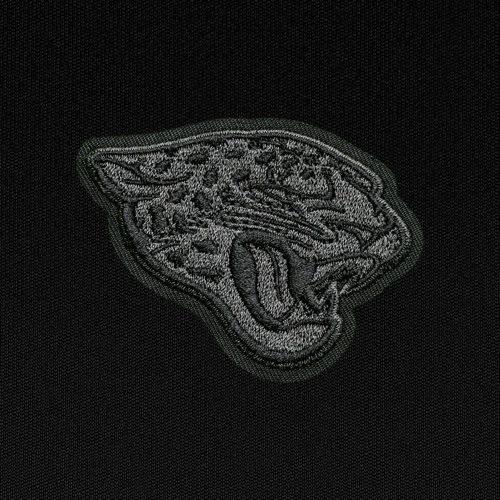 Jacksonville Jaguars Antigua Tonal Logo Tribute Quarter-Zip Pullover Top - Black Pullover