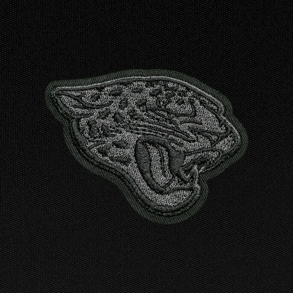 Jacksonville Jaguars Antigua Tonal Logo Tribute Quarter-Zip Pullover Top - Black Pullover