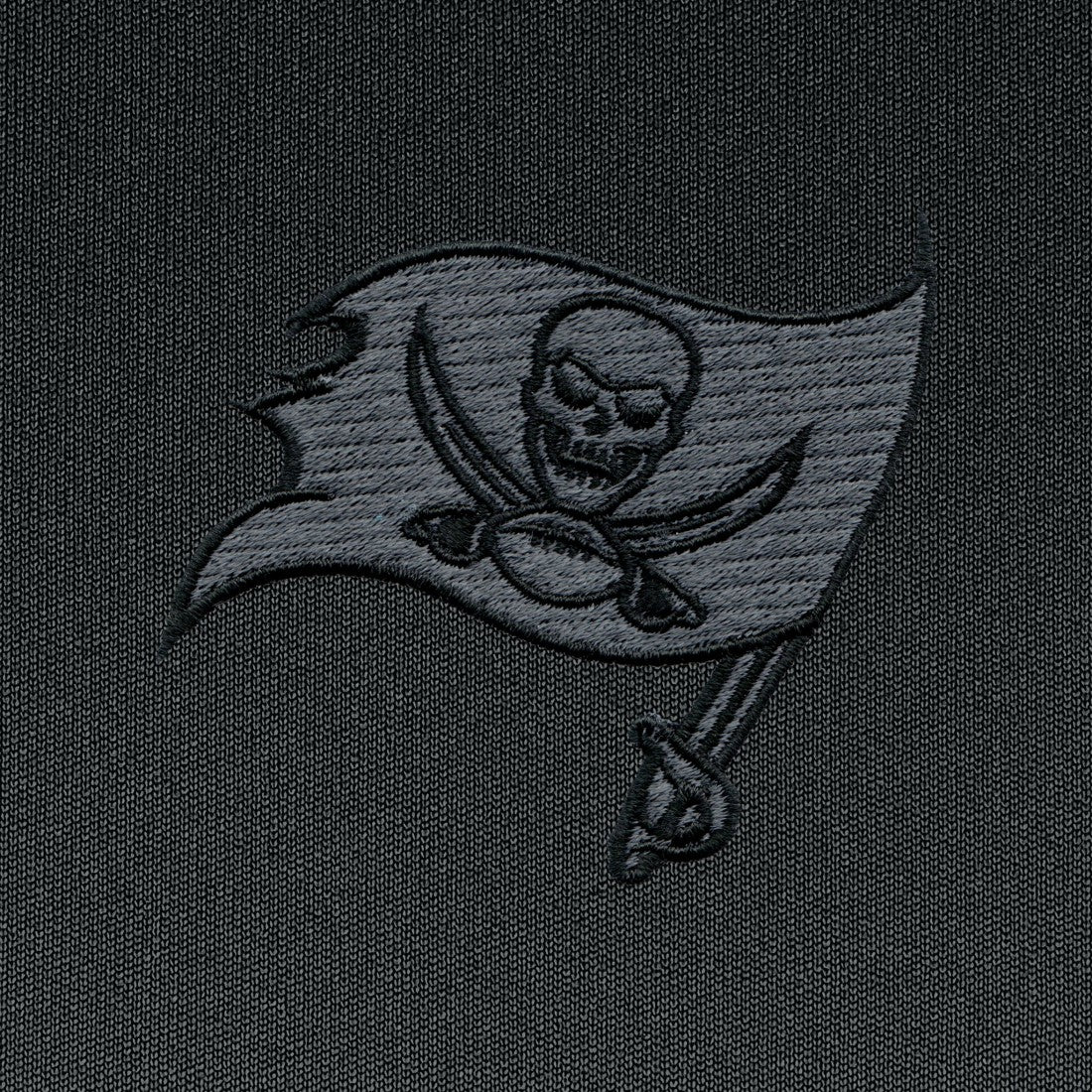 Tampa Bay Buccaneers Antigua Tonal Logo Tribute Quarter-Zip Pullover Top - Charcoal Pullover
