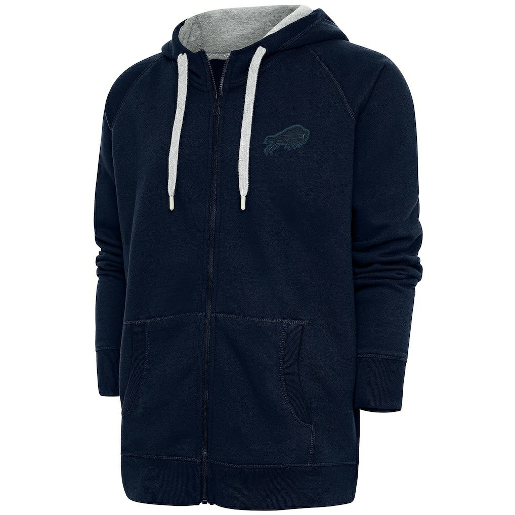 Buffalo Bills Antigua Tonal Logo Victory Full-Zip Hoodie - Navy Hoodies