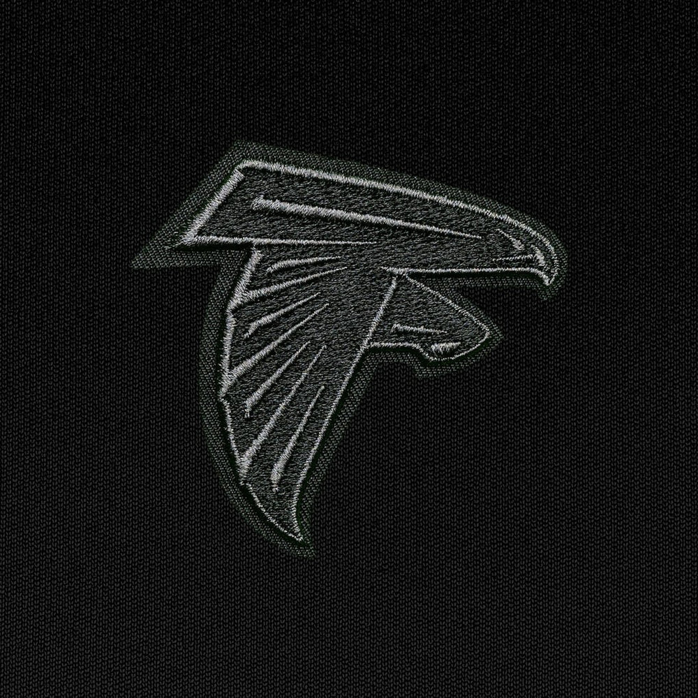 Atlanta Falcons Antigua Tonal Logo Victory Pullover Hoodie - Black Hoodies