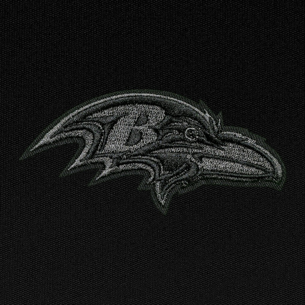 Baltimore Ravens Antigua Tonal Logo Victory Pullover Hoodie - Black Hoodies