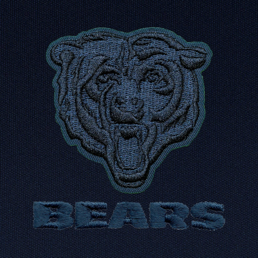 Chicago Bears Antigua Tonal Logo Victory Pullover Hoodie - Navy Hoodies