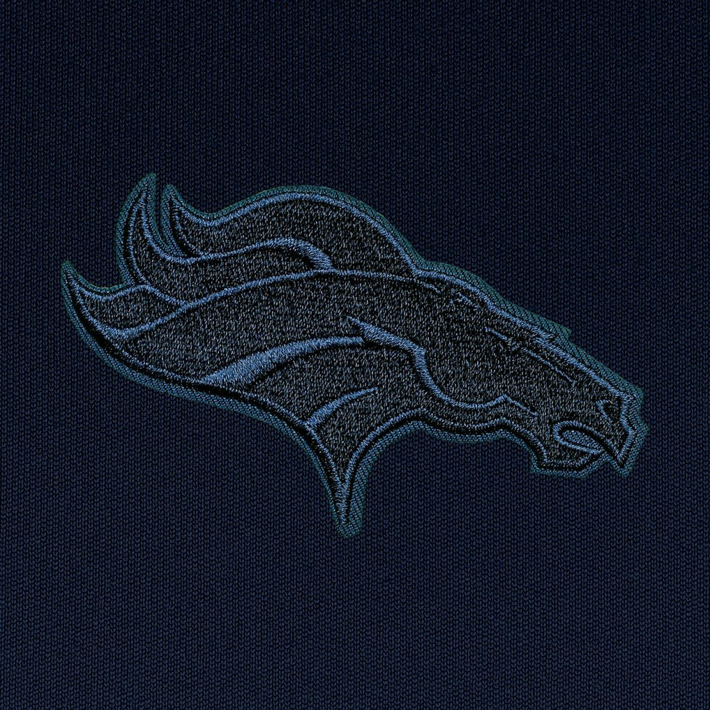 Denver Broncos Antigua Tonal Logo Victory Pullover Hoodie - Navy Hoodies