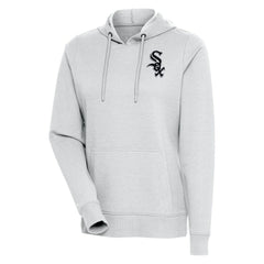 Chicago White Sox Antigua Women's Action Pullover Hoodie - Heather Gray Hoodies