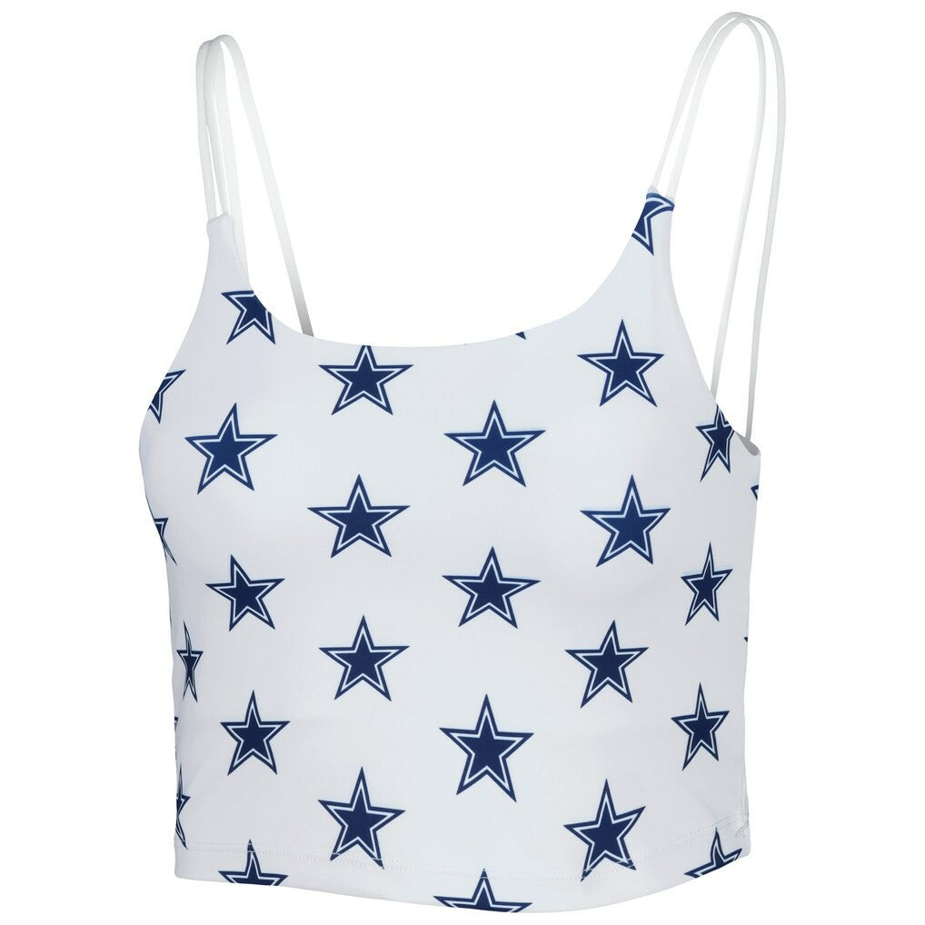 Dallas Cowboys Women's Countess Allover Print Sleeveless Cami Tank Top - White Tops