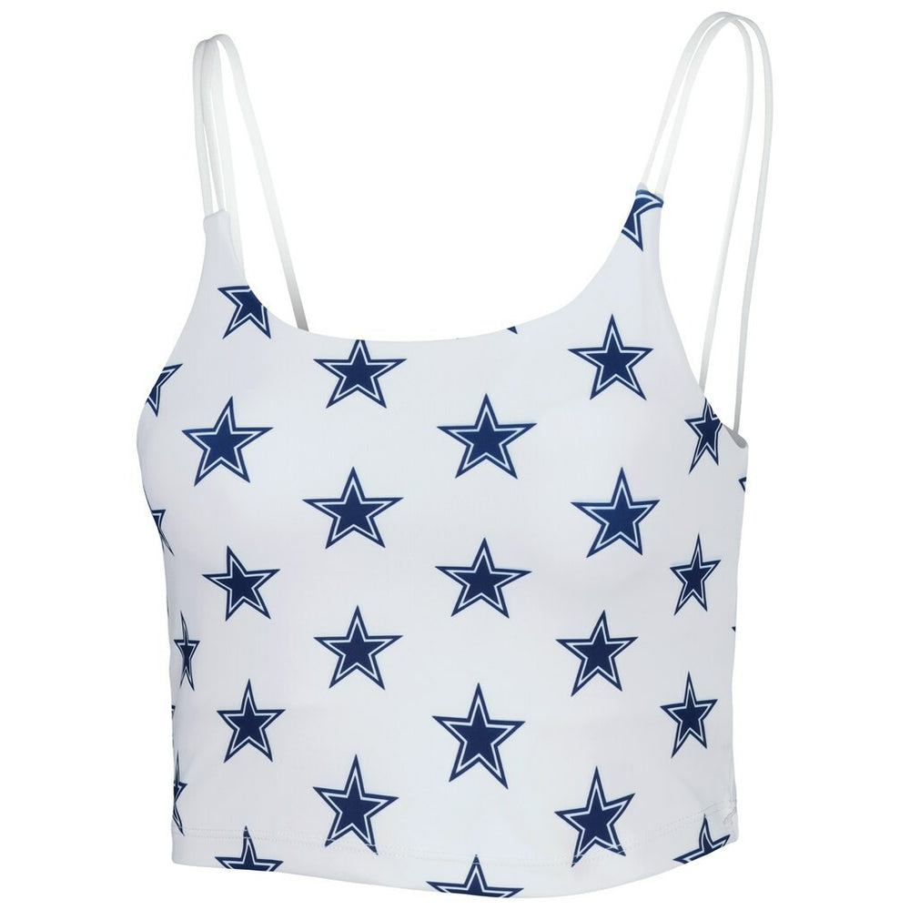 Dallas Cowboys Women's Countess Allover Print Sleeveless Cami Tank Top - White Tops