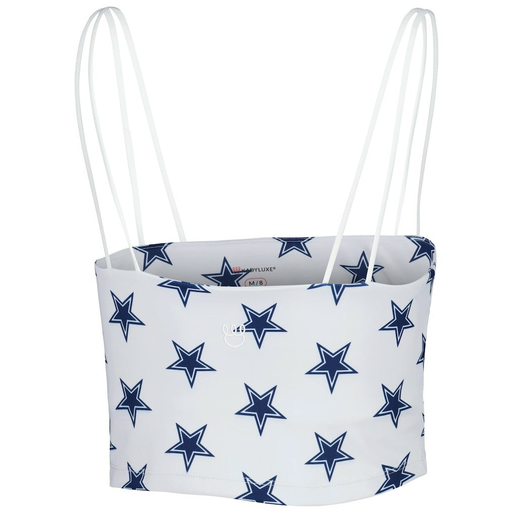 Dallas Cowboys Women's Countess Allover Print Sleeveless Cami Tank Top - White Tops