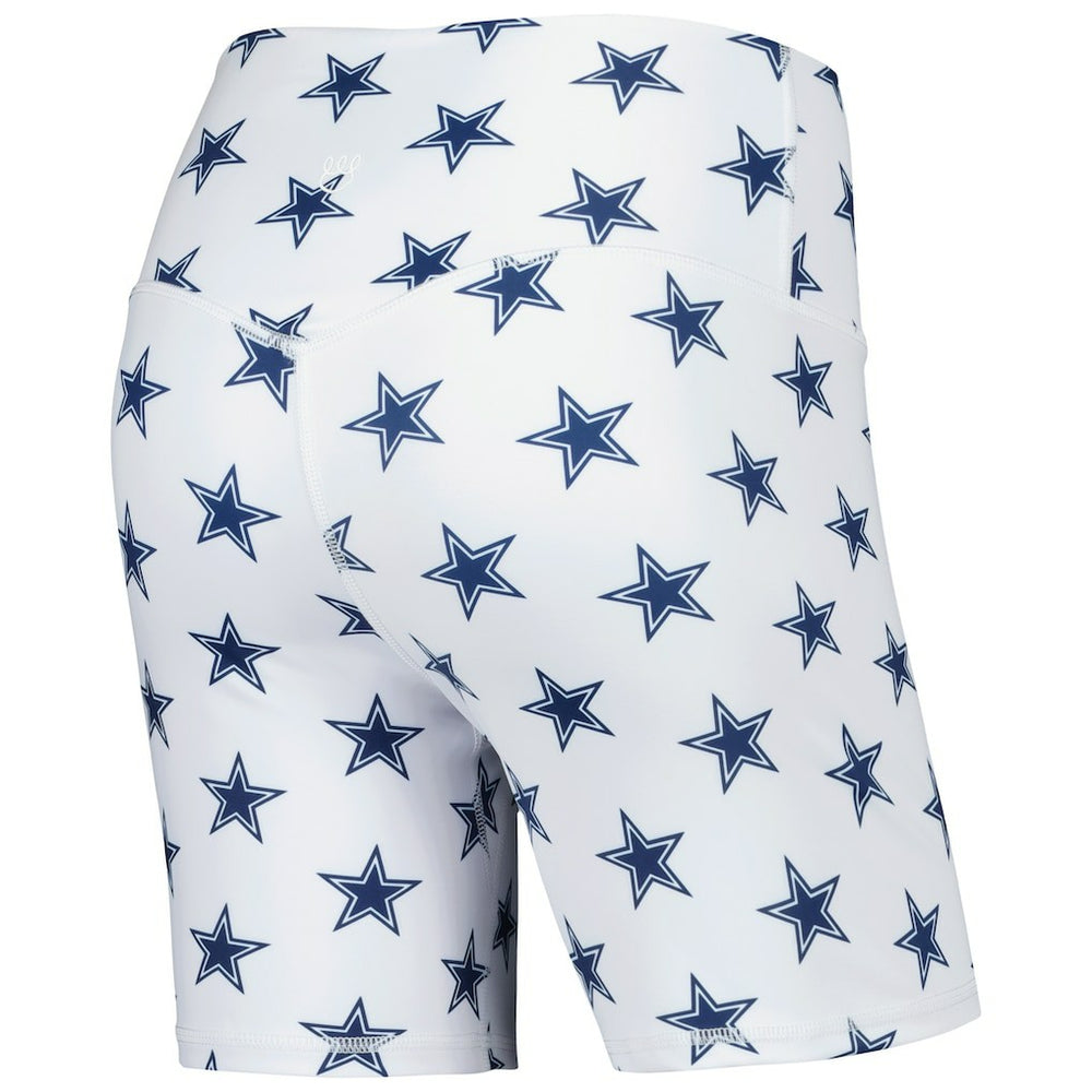 Dallas Cowboys Women's Allover Print Biker Shorts - White Shorts
